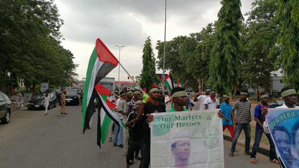 support of Palestine and free zakzaky protest in abuja on 16 may 2018 